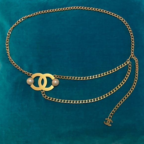 Vintage Interlocking CC Logo Waist Belt - Picture 1 of 11